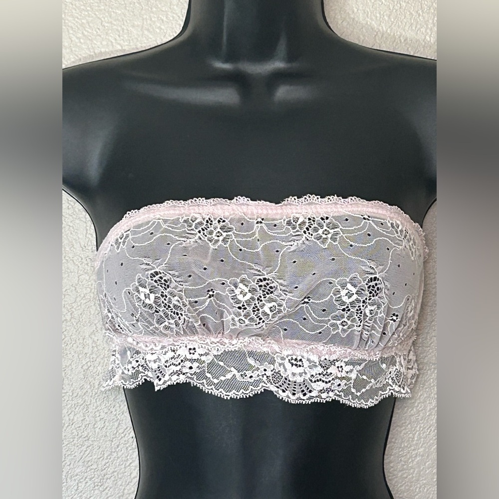 Joe's Jeans Intimates Sheer Lace Bandeau Bralette Lingerie Sleepwear Sz M/L
